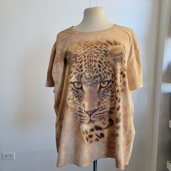The Mountain Leopard Animal Graphic AOP Acid Wash Brown (Size XL) - Picture 10 of 14